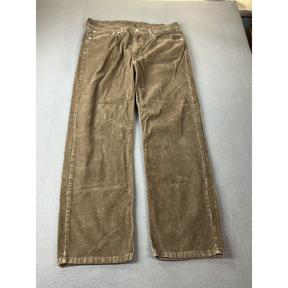 Levi Strauss & Co. Pants Mens 34x32 Brown Corduroy Relaxed Fit 565 Chino